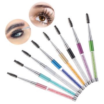 2021 Spiral Wands Eyebrow Brush Rhinestone Handle Mascara Applicator Lashes Curling Extension Grafting Comb Makeup Tool