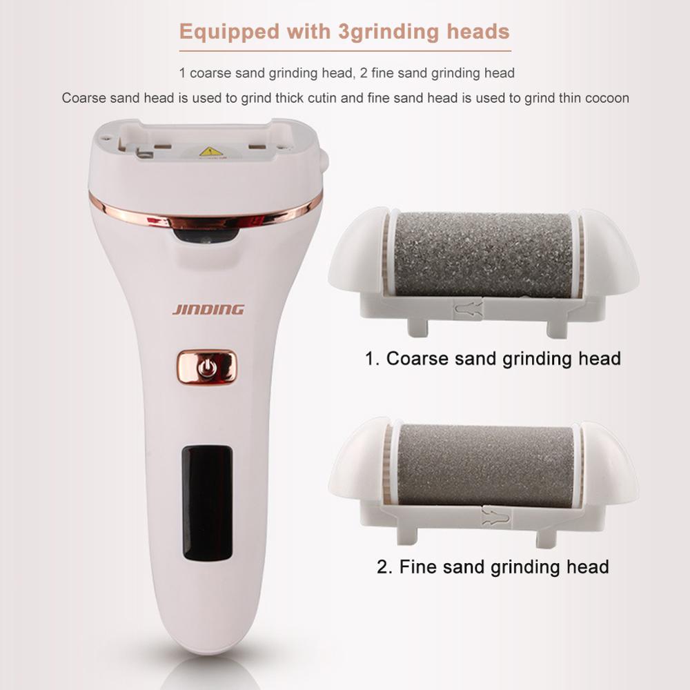 Electric Foot File Grinder Dead Dry Skin Callus Remover Rechargeable Feet Pedicure Tool Foot Care Tools for Hard Cracked Clean