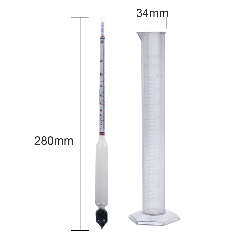 Hydrometer Tester Vintage measuring bottle Set Tools Alcoholmeter Alcohol Meter Concentration Meter 0-50/0-100 hydrometer
