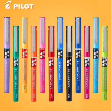 12 Colors Japan Pilot BX-V5 Hi-Tecpoint Gel Pens Set 0.5mm Smooth Writing School Stationery Gel Ink Pen Dlugopisy Wholesale