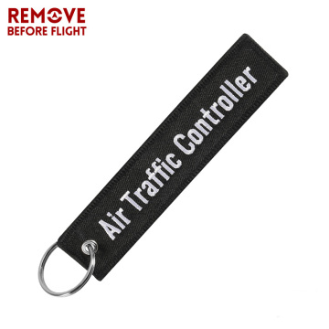 Remove Before Flight Key Chain Jewelry Embroidery Air Traffic Controller Key Ring Chain for Fashion Keychains for Aviation Lover