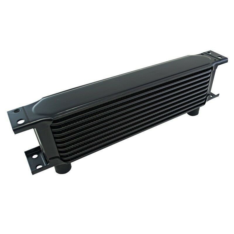 Aluminum Radiator 10 Rows British Type Car Engine Oil Cooler Cooling Radiator Replacement Universal Cooler Black
