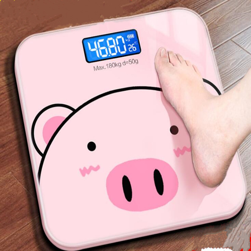Home LCD display 180KG/ 0.1KG weighing scale gym floor scales USB rechargeable electronic scales accurate weighing instrument