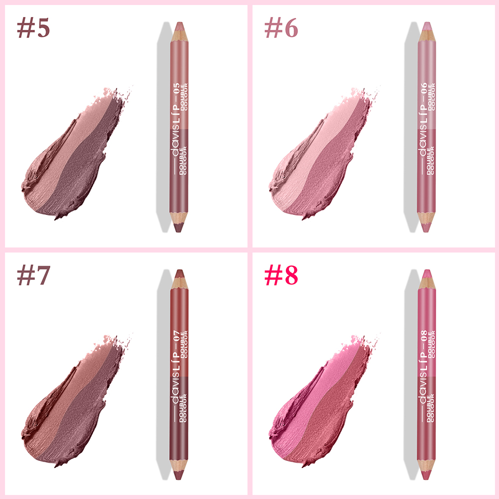 1Pcs Fashion Color Matte Glitter Lip Liner Lipstick Long Lasting Waterproof Lip Stain Stick Pencil Women Cosmetic Makeup Tools