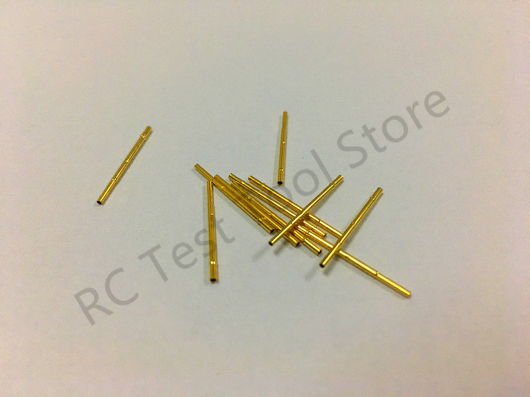 100/Pack R50-2C NEW Hardware Accessories Metal Spring Probe Length 17.5mm Gold Tool Electronic Test Probe tubes