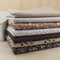 FREE SHIPPING 7 Pieces/Lot 50cm x 50cm Vintage Brown Cotton Fabric Fat Quarter Bundle Patchwork Fabric Tilda Cloth Quilting Tela