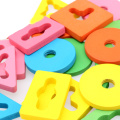 DIY Wooden Building Blocks Montessori Geometric Shape Pairing Board Model Set Early Educational Toys For Children Kids