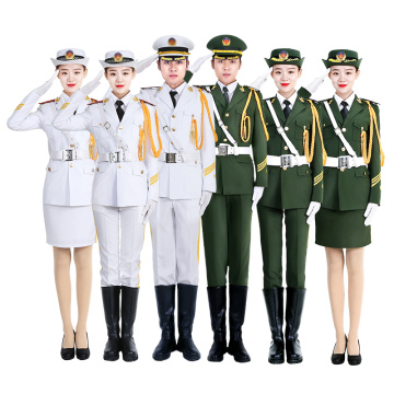 Military Music band uniform students flag raiser Costume Man National Flag class guard of honor Clothing military dress Woman