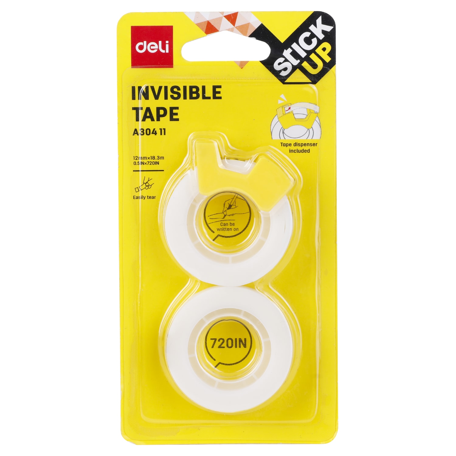 DELI EA30411 Invisible Tape Easy cutting non toxic strong adhesive formula office school tapes