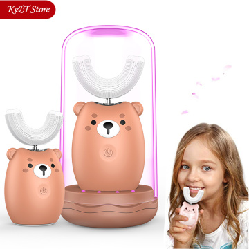 Kids 360 Sonic Electric Toothbrush Cute Cartoon Rechargeable Electric Tooth Brush Silicone Automatic Children Teeth Brush