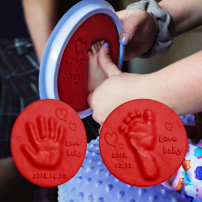 Baby Care Air Hand Foot Inkpad Drying Soft Clay Baby Handprint Footprint Imprint Casting Parent-child Hand Inkpad Fingerprint20g