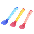 3Pcs Baby Safety Feeding Temperature Sensing Spoon Baby Silicone Spoon Kids Children Flatware Feeding Baby Spoons