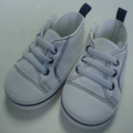 White Baby Sports Shoes For Boys