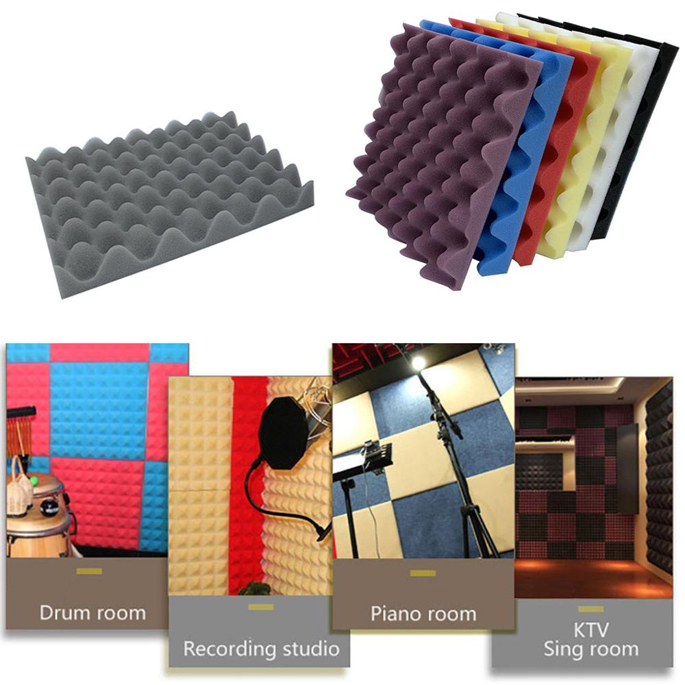 1pc Soundproofing Foam Studio Acoustic Panels Studio Foam Wedges 25x25x4cm Soundproof Absorption Treatment Panel FDH