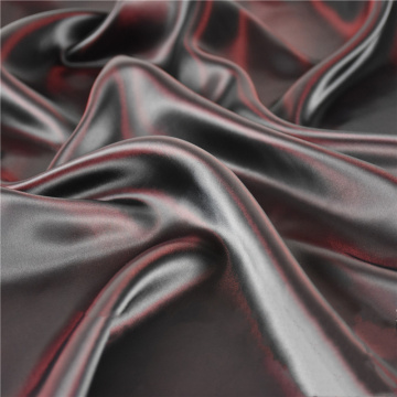 Black and Red Two-color Rayon Acetate Anti-static Fabric Anti-static Soft and Slippery Garment Lining Designer High-end Fabric