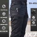 S-6XL Men Casual Cargo Pants Elastic Outdoor Hiking Trekking Army Tactical Sweatpants Camo Military Combat Multi pocket Trousers
