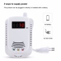 Home Kitchen Security Combustible Gas Detector LPG LNG Coal Natural Gas Leak Alarm Sensor With Voice Warning Alarm Safety