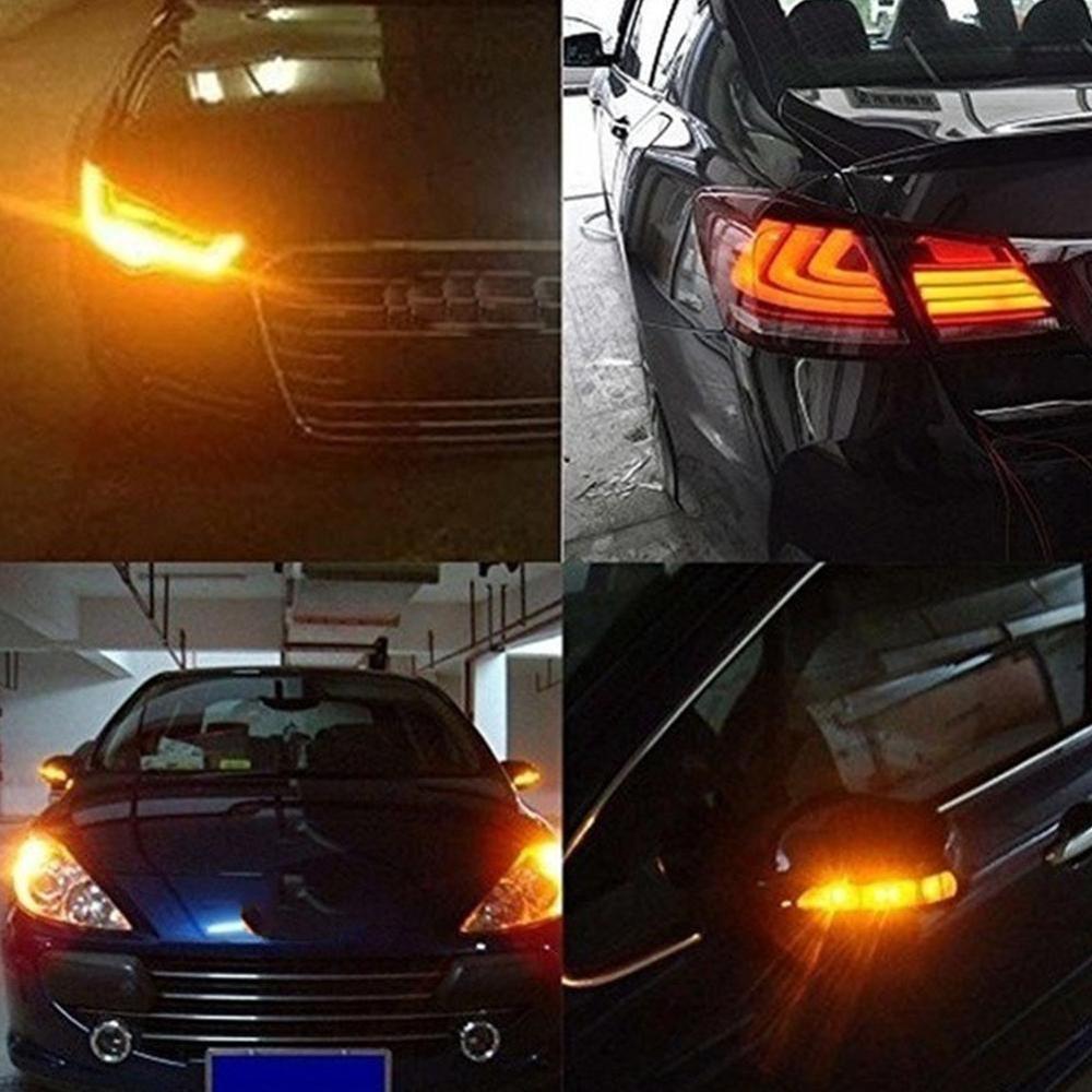 LED Car Rear Direction Indicator Lamp Auto Front Turn P21W Signals Turn Led Amber Yellow Lamp Light Brake Tail LED Light BA V4M6