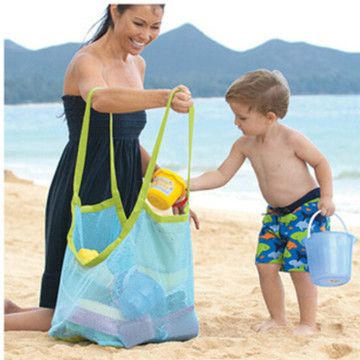 1 Pc Beach Toys Portable Storage Bag Outdoor Fun Sports Props Sand Away Kids Travel Foldable Mesh Bag