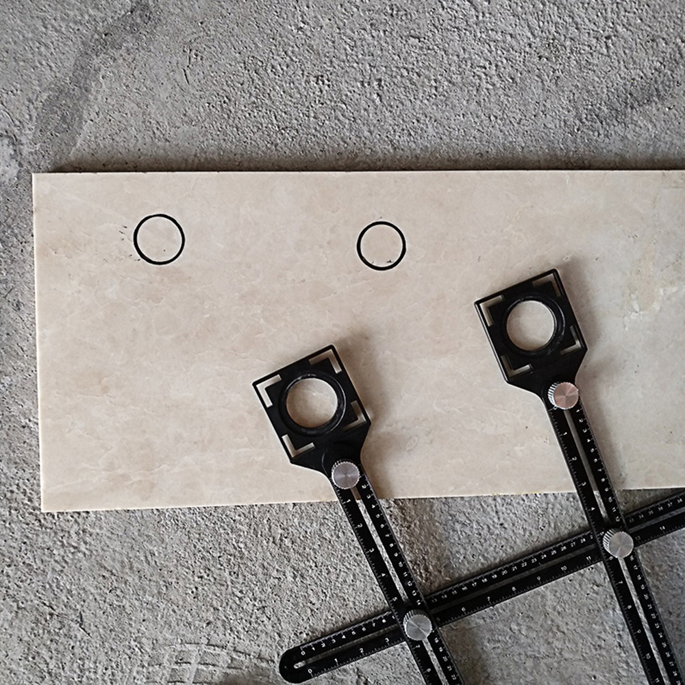 Multi-Functional Adjustable Tool Tile Opening Locator Mud Tile Shop Paste Floor Tile Glass Vientiane Universal Hole Punch