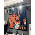 Matisse Women's Guitar Tapestry Home Decorative Cloth Artistic Oil Painting Tapestry Wall Cloth for Living Room Arts and Crafts