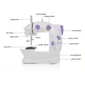 Household Mini Electric Sewing Machine Portable Multifunctional Night Light Foot Pedal Straight Line Hand Table Two Thread Kit