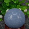 29MM Natural Stone Gemstone Blue Angelite Sphere Crystal Globe Ball Chakra Healing Reiki Stone Carving Crafts,Minerals