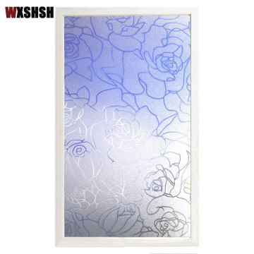 Rose Glass Film Static Cling Abstract Heat Control Pivacy Protection No Toxic Reusable Removable Tint-Film Decals Home Decor