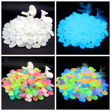 50/100/300pcs Glow in the Dark Garden Pebbles for Walkways Aquarium Garden Path Patio Lawn Garden Yard Decor Luminous Stones