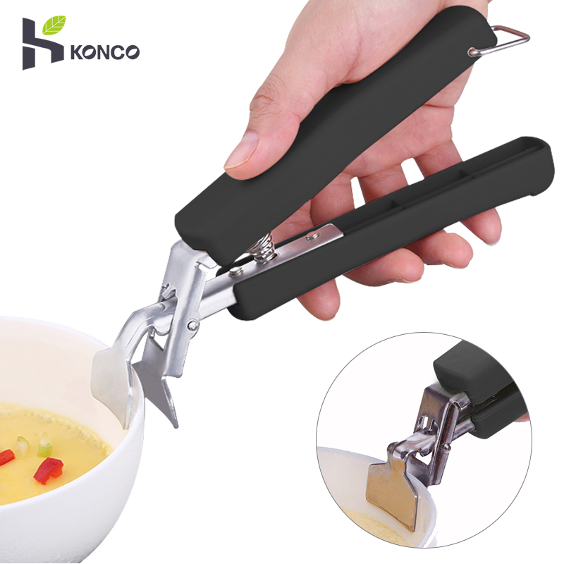 Konco Hot Bowl Holder Dish Clamp Microwave Oven Pot Pan Gripper Clip Anti-scalding clamp Hot Dish Plate Bowl Clip Retriever Tong