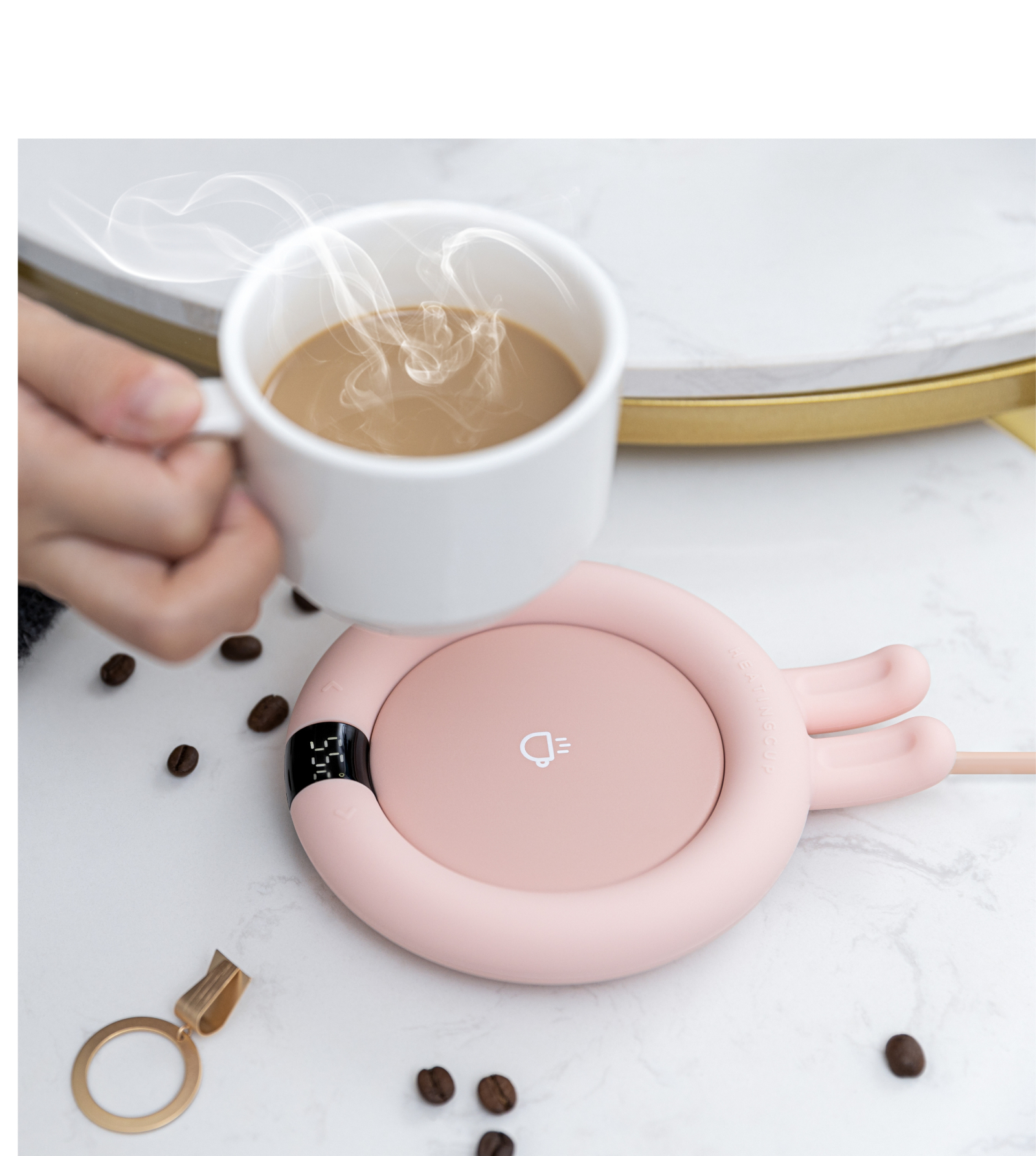 Youpin 3life Coffee Speed Heater Digital Display Intelligent Setting Temperature Insulation Cup Suitable For Various Materials