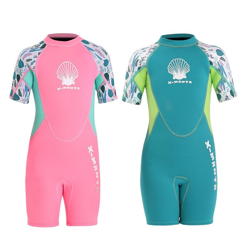 New Jellyfish Neoprene Children Wetsuit Swimwear Girls Short Surfing Swimsuit Wet Suit for Girl Bathing Suit Diving Suits