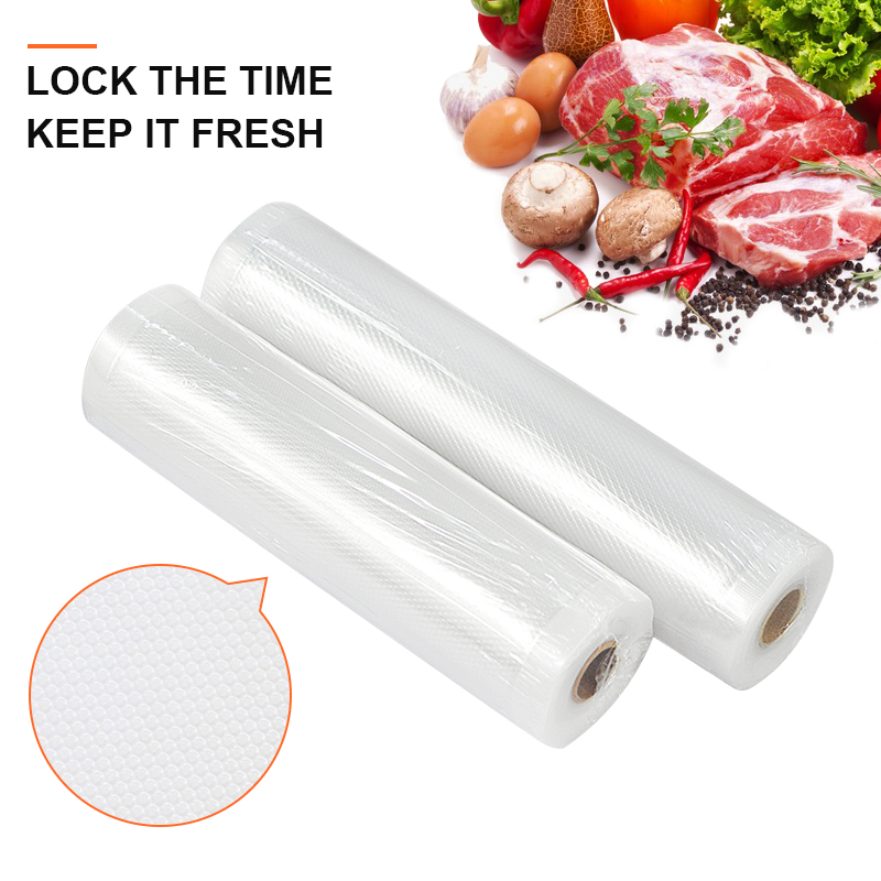 ATWFS 5 Rolls/lot Vacuum Sealer Bag Packaging Sealing Machine Packer Container Packing Bags for Food Saver 12/17/20/25/28*500cm