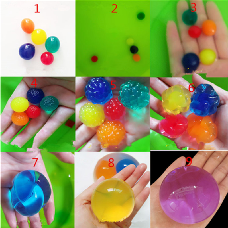 20pcs/lot Crystal Soil Mud Hydrogel Gel Kids Children Toy Water Beads Growing Up Water Balls Wedding Home Decoration