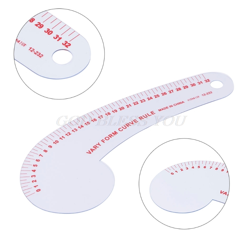 Plastic Sewing Square Curve Ruler Tailor Drawing Craft Tool DIY Supply Tool