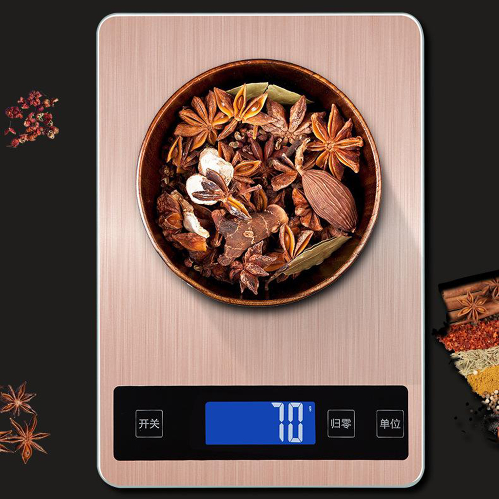 Food Digital Kitchen Weight Scale Grams Small Stainless Steel 5kg/1g & 15kg/1g