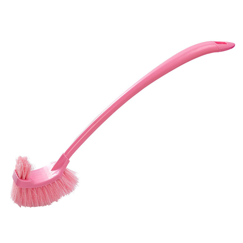 Portable Double Sided Toilet Brush Plastic Long Handle Bathroom Scrub Cleaning Brush MAL999