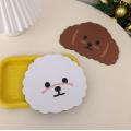 1 Pcs Cartoon Teddy Dog Bear Computer Mouse Pads Rubber Animal Desk Game Mouse Mat Korean Stationery Holder Organizer Gifts