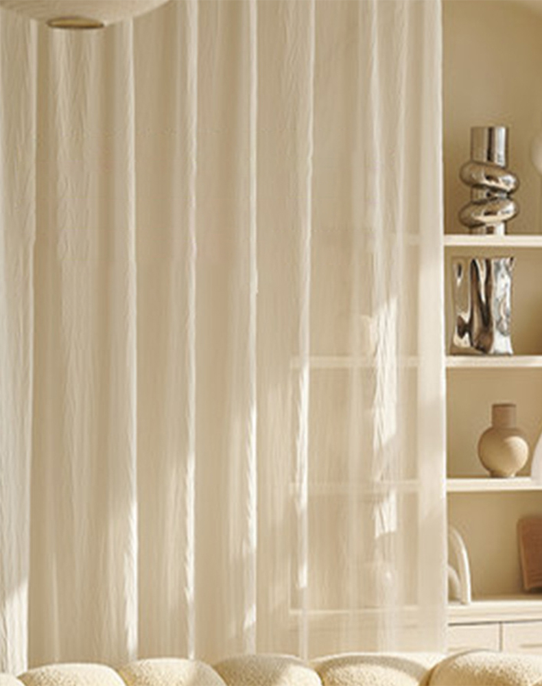 Blackout Shading Crepe Curtain Sheer Fabric