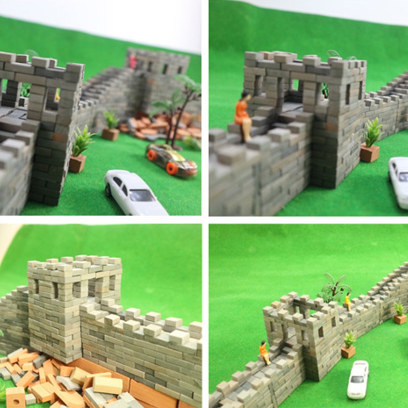 100pcs 1/16 Miniature Simulation Brick Diy Sand Table Diorama Landscape Scenery