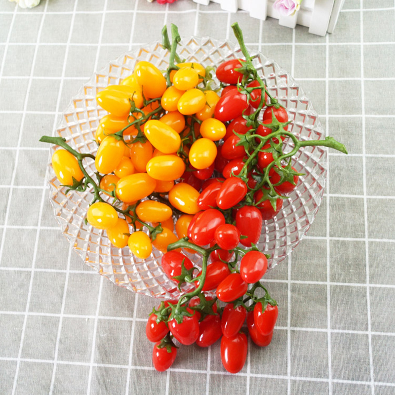 Artificial Fruit Vegetable Fake Cherry Tomatoes Bunch Fruit Model Home Decoration Photography Props