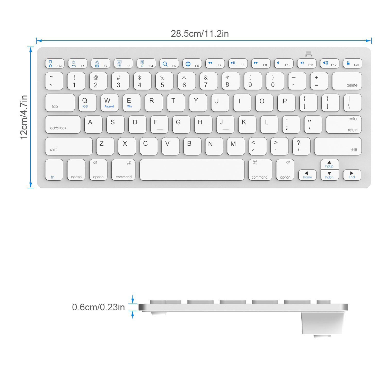 Wireless Bluetooth Computer Keyboard Slim Small Keybord Russian Arabic Spanish French German BT 3.0 Keypad For iPad Mac Phone
