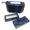 New color holographic butterfly lashes box 100/200pcs soft paper eyelashes packaging box 1DIY flash packing box rectangle case