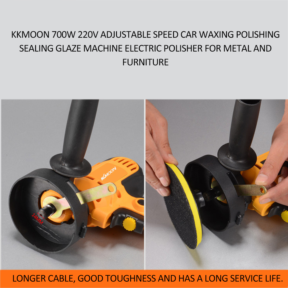 KKmoon 700W 220V Adjustable Speed Car Waxing Polishing Sealing Glaze Machine Electric Polisher for Metal and Furniture
