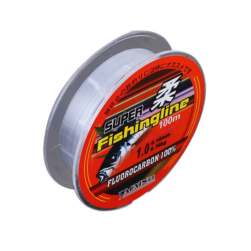 100% Transparent Nylon Fluorocarbon Fishing Lines Super Strong 100 M 16 ModelsFishing Tackle Non-Linen Fishing line