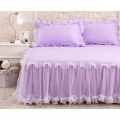 Solid Color Rufflled Bedspread Romantic Lace Bed Skirt Bed sheet Handmade Bed Cover Princess Bedding Home Textile Twin/Queen