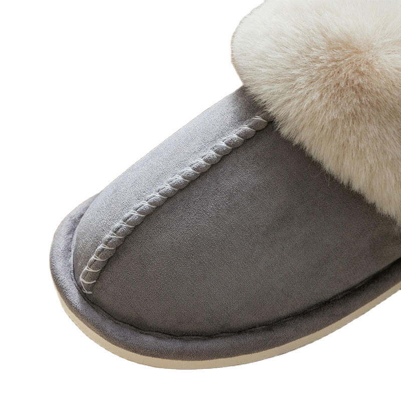 Suihyung Winter Women Fur Slippers Fluffy Fur Slides Soft Warm Indoor Shoes Non-slip Home Bedroom Female Plush slippers Footwear