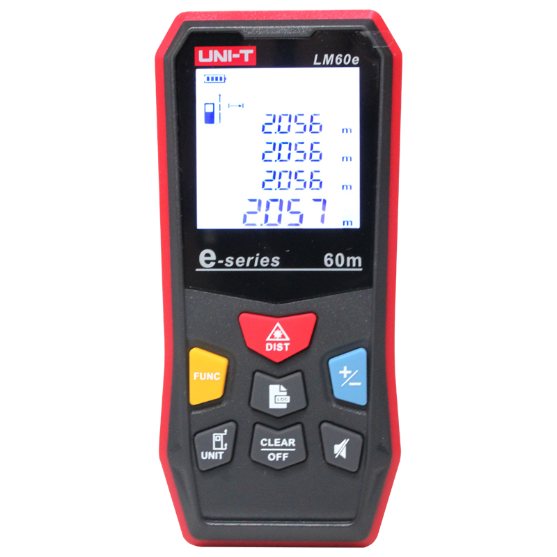 UNI-T LM45e/LM60e Laser Distance Meter; laser electronic ruler / tool measuring room / area / volume measurement / data storage
