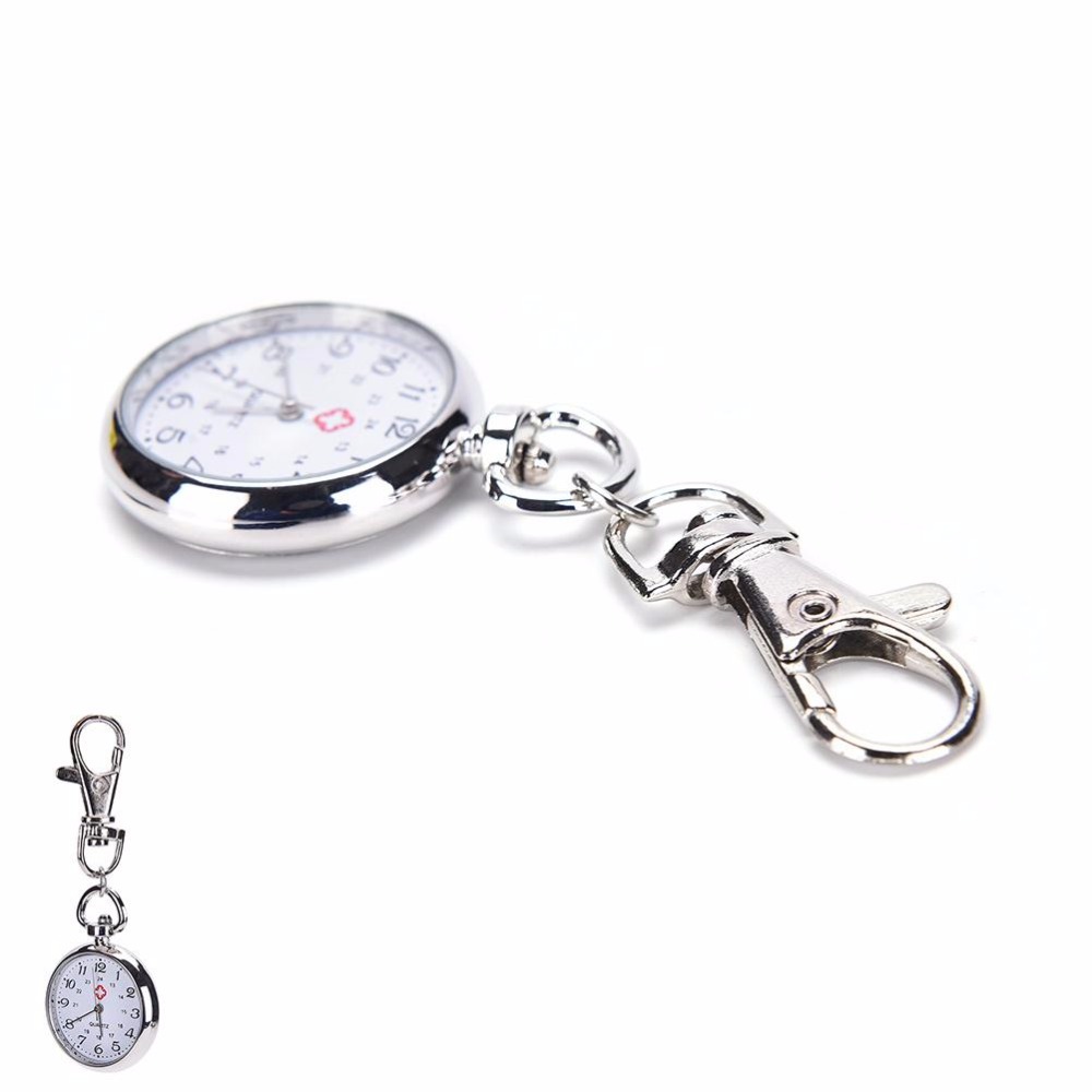 Tike Toker,No Waterproof Watches elderly Clear Large Numbers Pocket Watches Keys Holders Watches Student Tests Nurse Watches