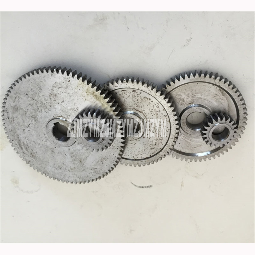 17 pcs / set 0618 mini lathe gear, metal gear cutting machine, lathe tools ,carbon steel spur gear external hard tooth surface